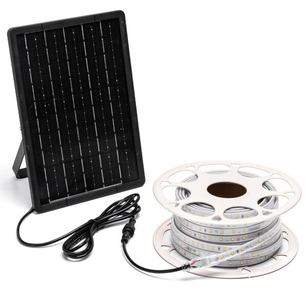 Aigostar - LED RGB Striscia solare dimmerabile LED/20W/3,2V 20 m IP65 + +TC