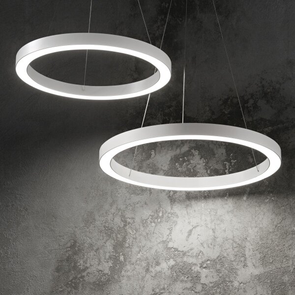 Ideal Lux - Lampadario LED a sospensione con filo ORACLE LED/28W/230V 3000K diametro 50 cm CRI 90 bianco