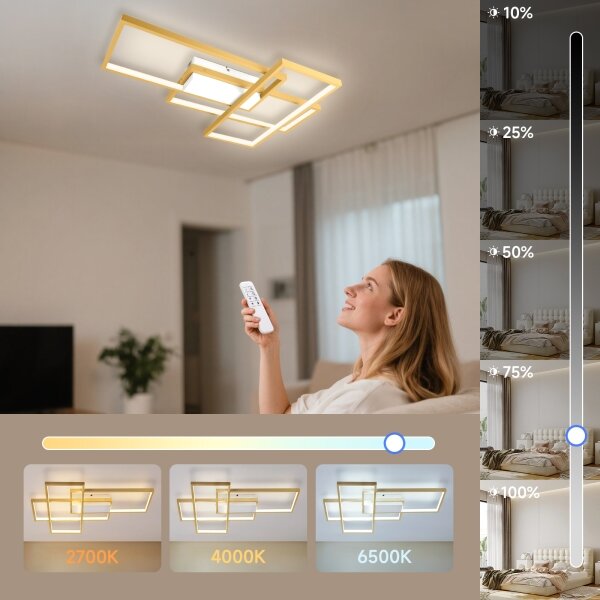 Aigostar - Plafoniera LED dimmerabile LED/38W/230V 2700-6500K + +TC