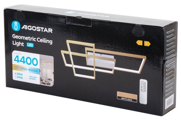 Aigostar - Plafoniera LED dimmerabile LED/38W/230V 2700-6500K + +TC