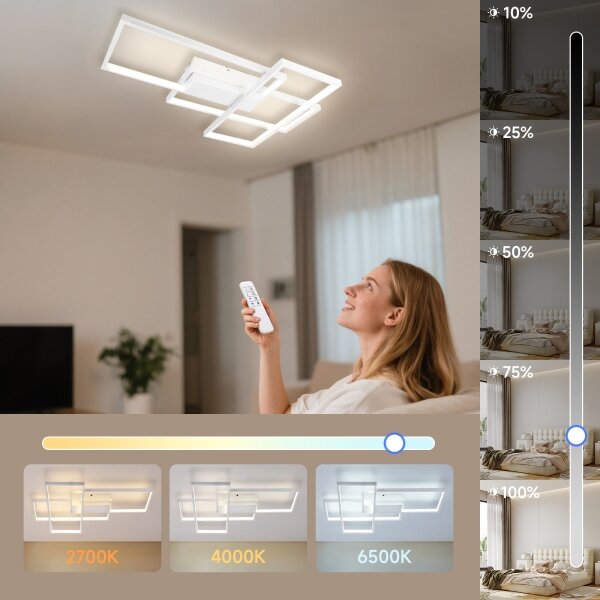Aigostar - Plafoniera LED dimmerabile LED/38W/230V 2700-6500K + +TC