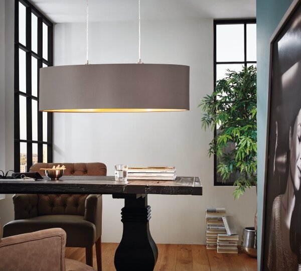 Eglo 55271 - Lampadario a sospensione con filo MASERLO 2xE27/60W/230V marrone