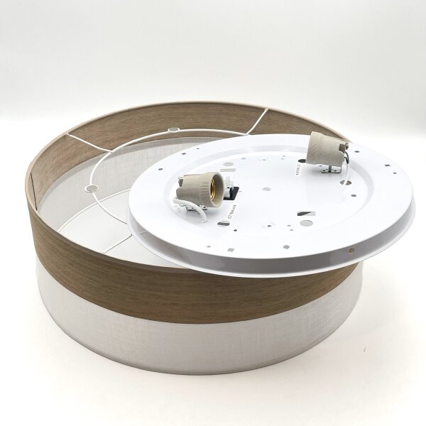 Plafoniera SIRJA WOOD 2xE27/15W/230V diametro 45 cm bianco/quercia