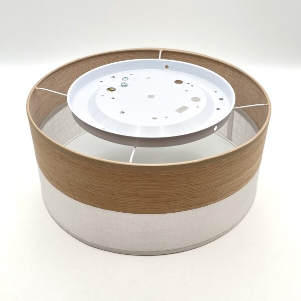 Plafoniera SIRJA WOOD 1xE27/15W/230V diametro 35 cm bianco/quercia