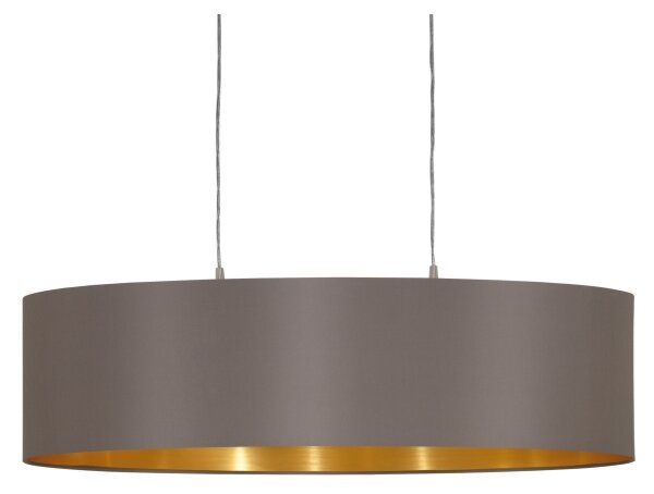Eglo 55271 - Lampadario a sospensione con filo MASERLO 2xE27/60W/230V marrone