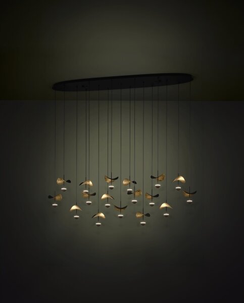 Eglo 390343 - Lampadario a sospensione con filo LED dimmerabile DRACERA 17xLED/2,3W/230V 3000K