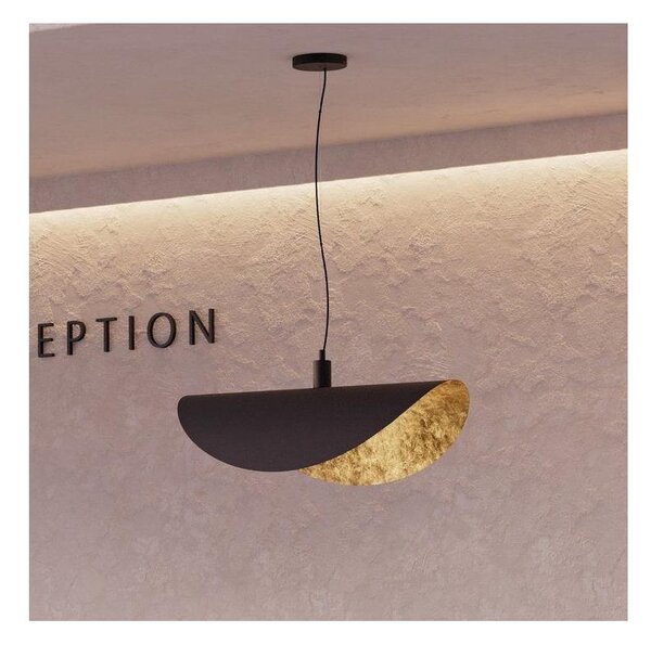 Eglo 390429 - Lampadario a sospensione con filo SACEDA 1xE27/40W/230V 80 cm nero/oro