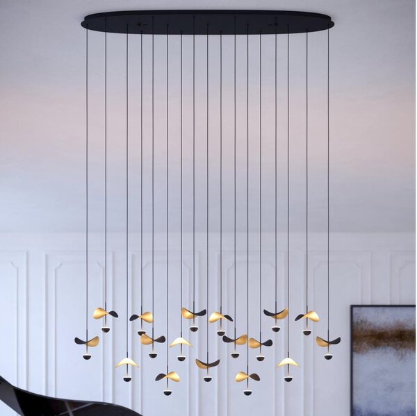 Eglo 390343 - Lampadario a sospensione con filo LED dimmerabile DRACERA 17xLED/2,3W/230V 3000K