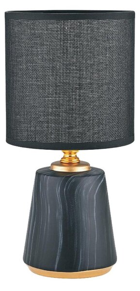 Zuma Line HS8605-BL - Lampada da tavolo 1xE14/40W/230V nero/oro/decorazione in marmo