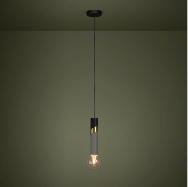 Eglo 39935 - Lampadario a sospensione con filo CEDRAL 1xE27/40W/230V nero/oro