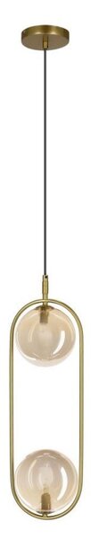 Lampadario a sospensione con filo CORDEL 2xG9/28W/230V ottone/fumé beige