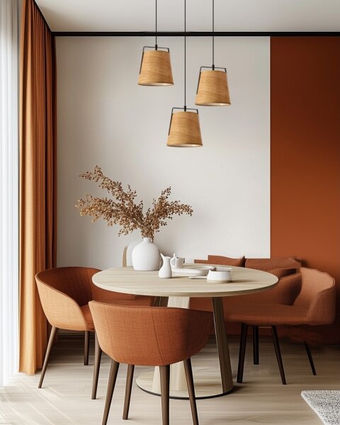 Lampadario a sospensione con filo MILBURY 1xE27/40W/230V marrone