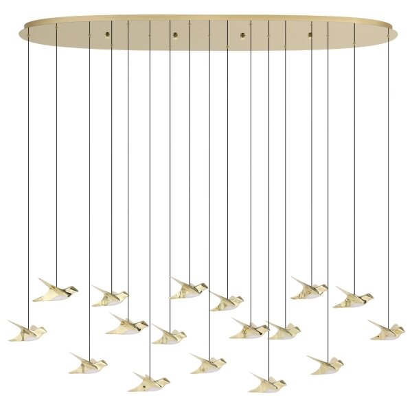Eglo 390399 - Lampadario a sospensione con filo LED dimmerabile PARATEBUENO 17xLED/3W/230V oro