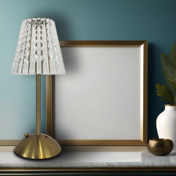 LED Lampada da tavolo ricaricabile touch dimmerabile ELBA LED/1,6W/800 mAh oro/limpido