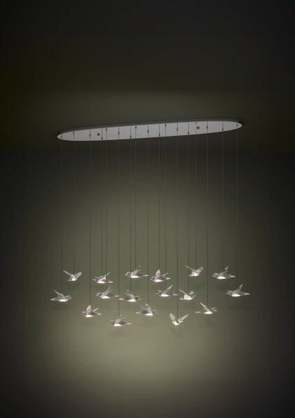 Eglo 390403 - Lampadario a sospensione con filo LED dimmerabile PARATEBUENO 17xLED/3W/230V cromo