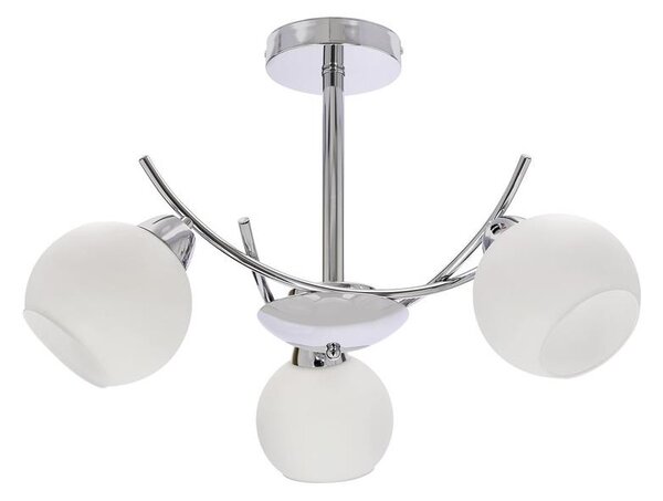 Lampadario a sospensione con supporto rigido AMOS 3xE27/40W/230V cromo lucido