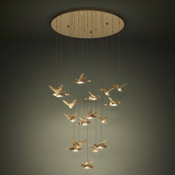 Eglo 390398 - Lampadario a sospensione con filo LED dimmerabile PARATEBUENO 17xLED/3W/230V oro