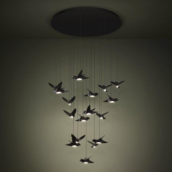 Eglo 390352 - Lampadario a sospensione con filo LED dimmerabile PARATEBUENO 17xLED/3W/230V nero