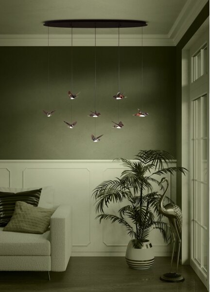 Eglo 390055 - Lampadario a sospensione con filo LED dimmerabile PARATEBUENO 8xLED/4,2W/230V nero