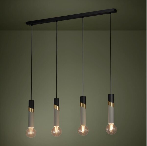Eglo 39936 - Lampadario a sospensione con filo CEDRAL 4xE27/40W/230V nero/oro