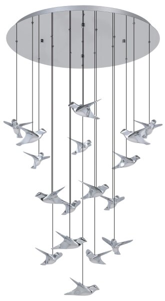 Eglo 390402 - Lampadario a sospensione con filo LED dimmerabile PARATEBUENO 17xLED/3W/230V cromo