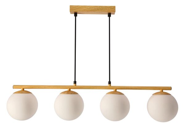 Lampadario a sospensione con filo CARRINE 4xE14/40W/230V marrone