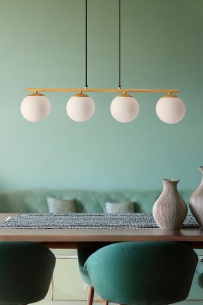 Lampadario a sospensione con filo CARRINE 4xE14/40W/230V marrone