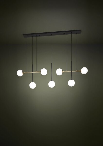 Eglo 390178 - Lampadario a sospensione con filo PAZ 7xE14/40W/230V oro/nero