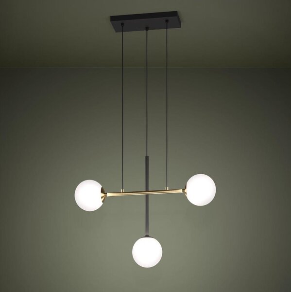 Eglo 390177 - Lampadario a sospensione con filo PAZ 3xE14/40W/230V oro/nero