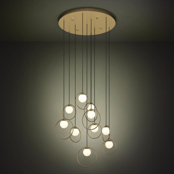 Eglo 390345 - Lampadario a sospensione con filo LED dimmerabile PORTOCOLOM 10xLED/3W/230V diametro 58 cm