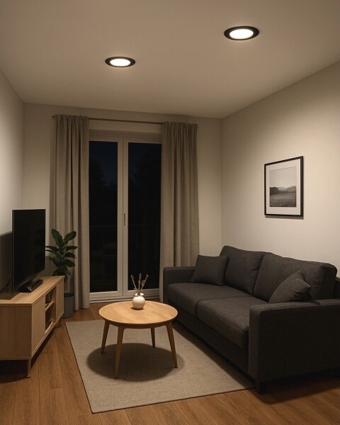 Lampada LED da incasso CIRCLE LED/6W/230V 4000K diametro 12 cm nero