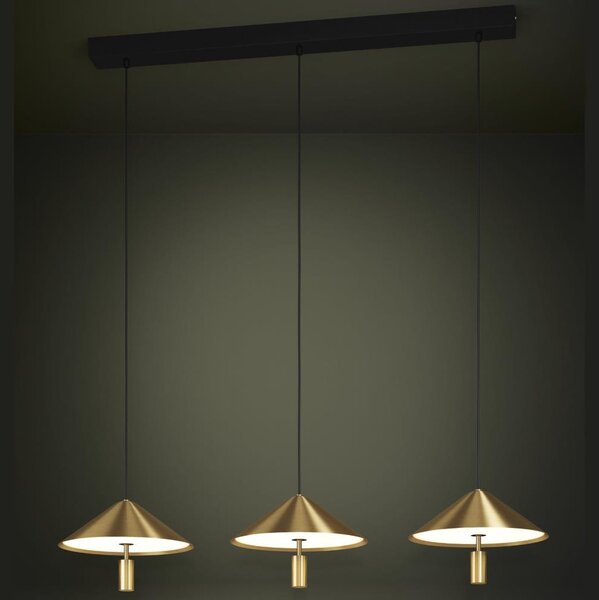 Eglo 390272 - Lampadario a sospensione con filo LED dimmerabile PARAGUAY 3xLED/12W/230V 3000K oro