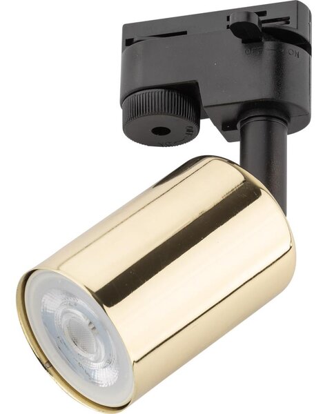 Faretto per sistema a binario TOP 1xGU10/10W/230V oro/nero