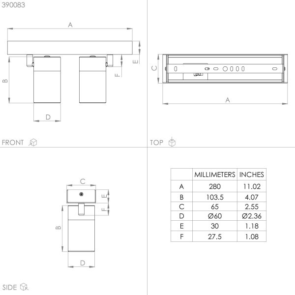 Eglo 390083 - Faretto LED CUMARIBO 2xGU10/4,5W/230V 3000K