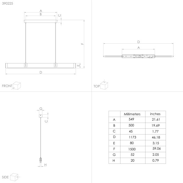 Eglo 390225 - Lampadario a sospensione con filo LED dimmerabile CAMINARRO LED/28,8W/230V 3000K