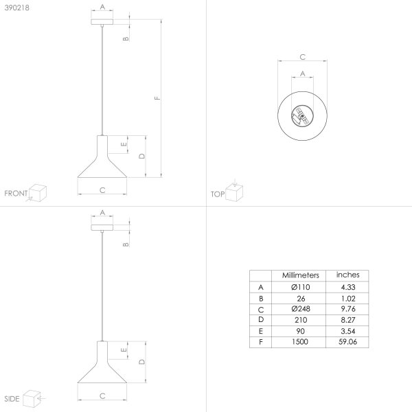 Eglo 390218 - Lampadario a sospensione con filo MORESCANA 1xE27/28W/230V nero