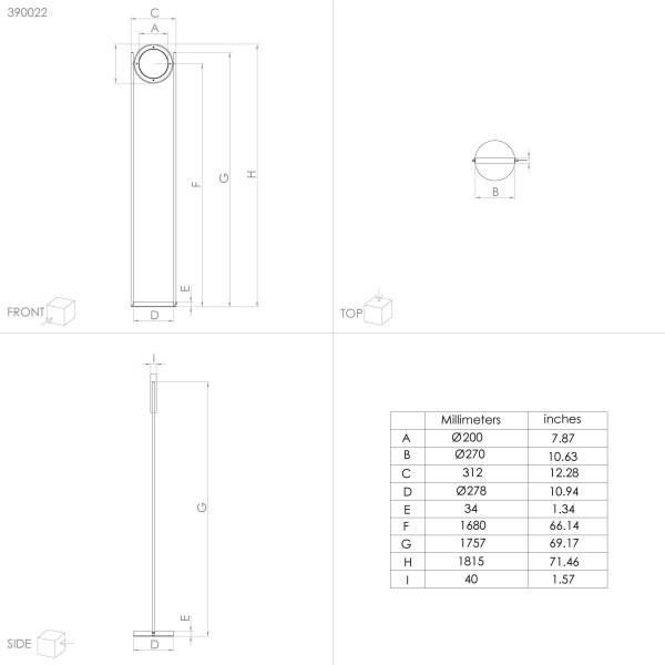 Eglo 390022 - Lampada da terra dimmerabile a LED MONTEFANO LED/20W/230V 3000K