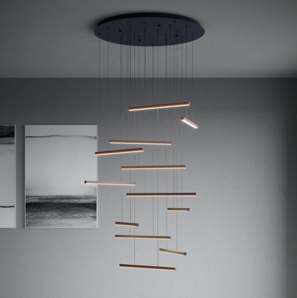 Eglo 390351 - Lampadario a sospensione con filo LED dimmerabile LINDOZA 12xLED/8,4W/230V 3000K