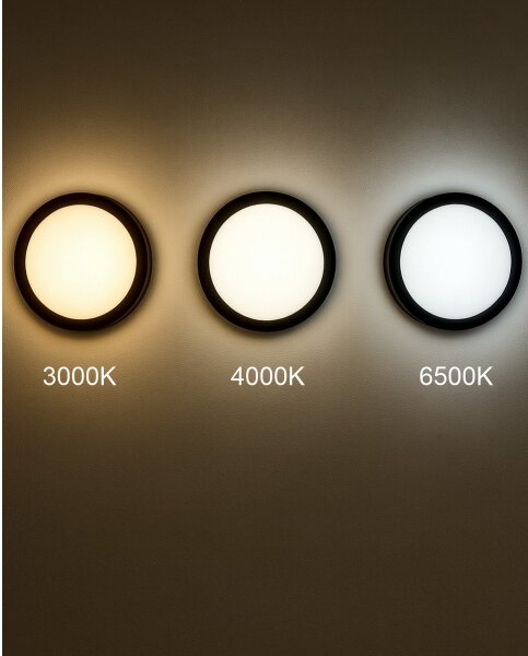 Plafoniera LED da bagno con sensore ELLÉ LED/24W/230V diametro 26 cm IP54 antracite