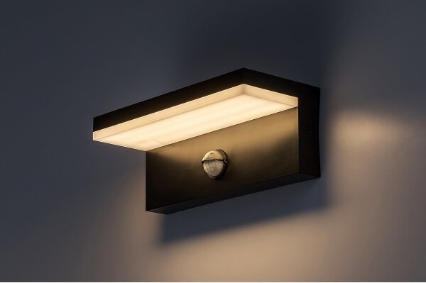 Rabalux 77115-Applique da esterno con sensore ZARAGOZA LED/9W/230V IP54 nero