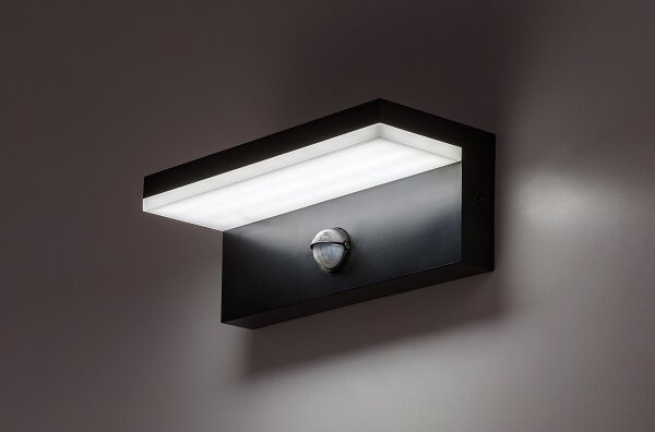 Rabalux 77115-Applique da esterno con sensore ZARAGOZA LED/9W/230V IP54 nero