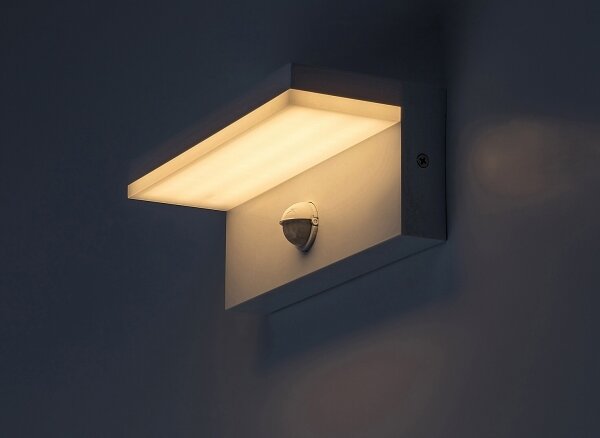 Rabalux 77116-Applique da esterno con sensore ZARAGOZA LED/9W/230V IP54 bianco