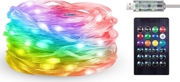 Rabalux 77123 - Striscia LED RGB BIRI LED/2,8W/5V 5m IP44