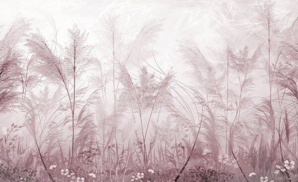 Carta da parati Un campo d'erba con fiori, Carta da parati Tropici della Foresta, Carta da parati popolare, u93903v2 - Tapeko.it