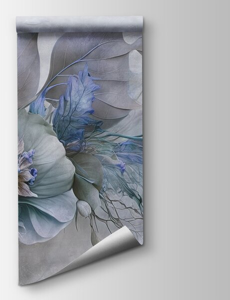 Carta da parati Un dipinto di fiori e foglie, Carta da parati 3d fiori, Carta da parati popolare, u93930v1 - Tapeko.it