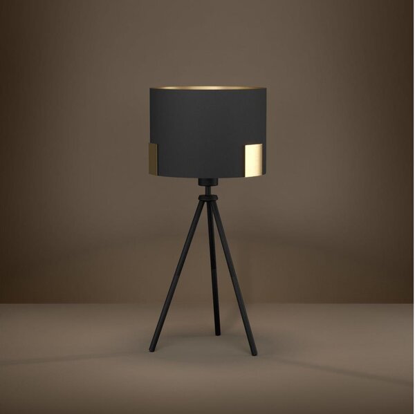 Eglo 39965 - Lampada da tavolo TORTOLA 1xE27/40W/230V nero/oro