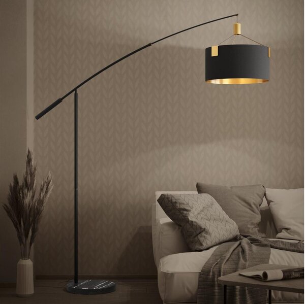 Eglo 39966 - Lampada con piedistallo TORTOLA 3xE27/40W/230V nero/oro