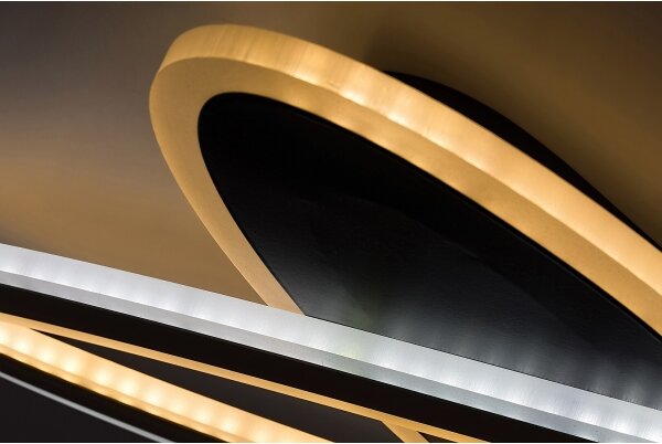 Rabalux 71313-LED Plafoniera dimmerabile TANELI 70W/230V 3000/4000/6000K nero+telecomando