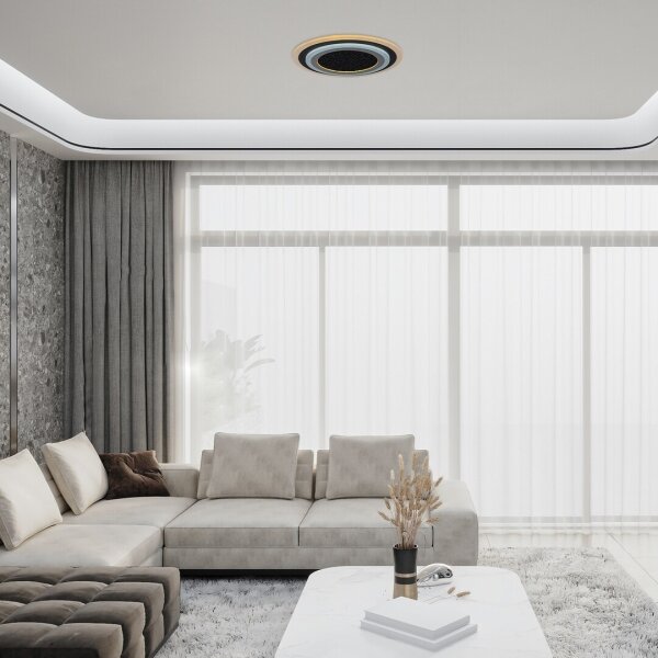 Rabalux 71316 - Plafoniera LED dimmerabile TANELI 56W/230V 3000/4000/6000K nera + telecomando