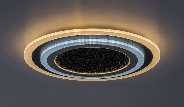 Rabalux 71316 - Plafoniera LED dimmerabile TANELI 56W/230V 3000/4000/6000K nera + telecomando